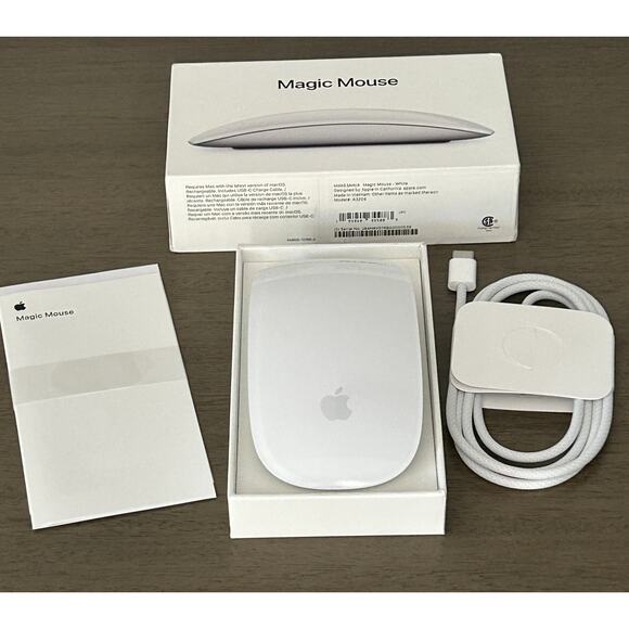 NEW Apple Magic Mouse White Rechargeable Multi-Touch Surface USB-C - Picture 1 of 7